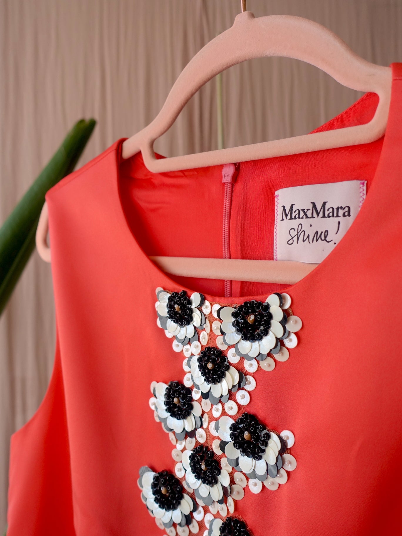 MaxMara Shine! the embellished dress salmon pink