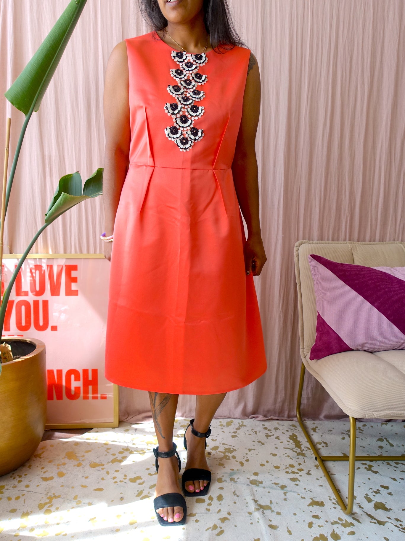 MaxMara Shine! the embellished dress salmon pink