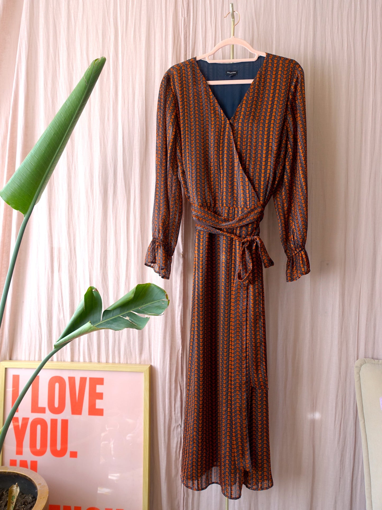 Mayerline maxi jurk lurex copper