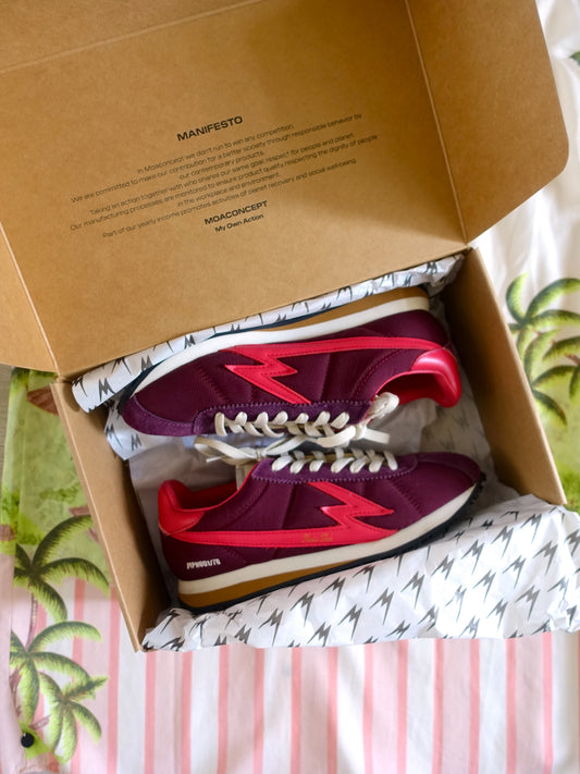Moaconcept master flash sneakers coral red & cherry