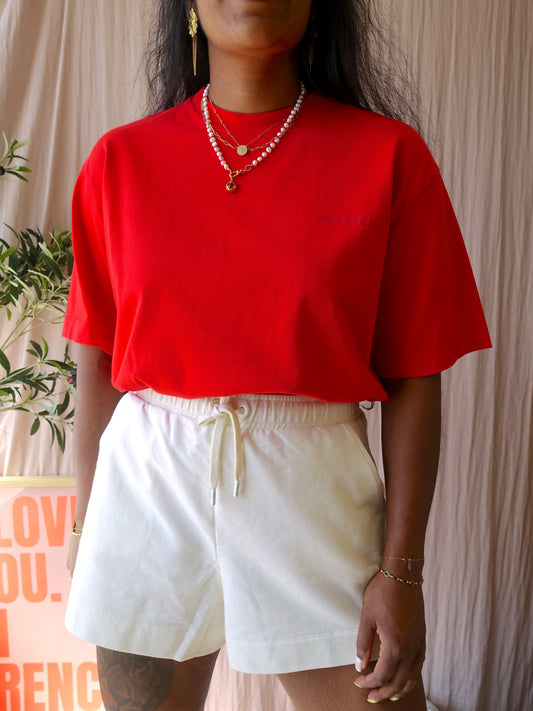 Modström organic cotton takoda tee flame scarlet