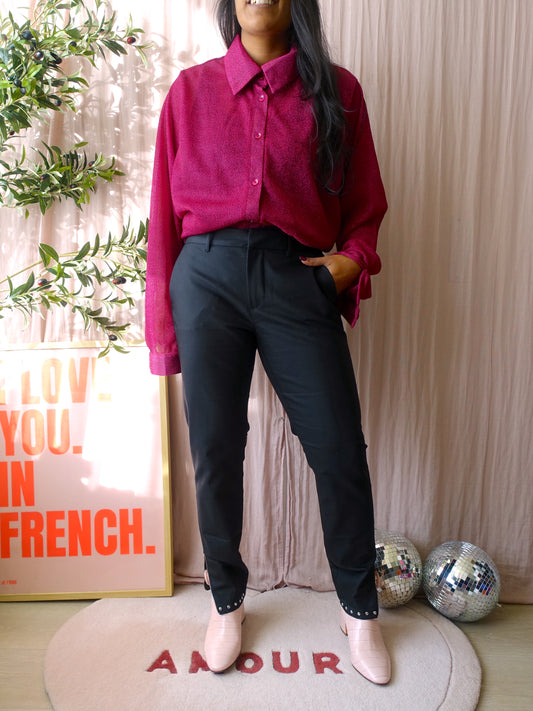 Mos Mosh abbey troks tape pantalon studs zwart