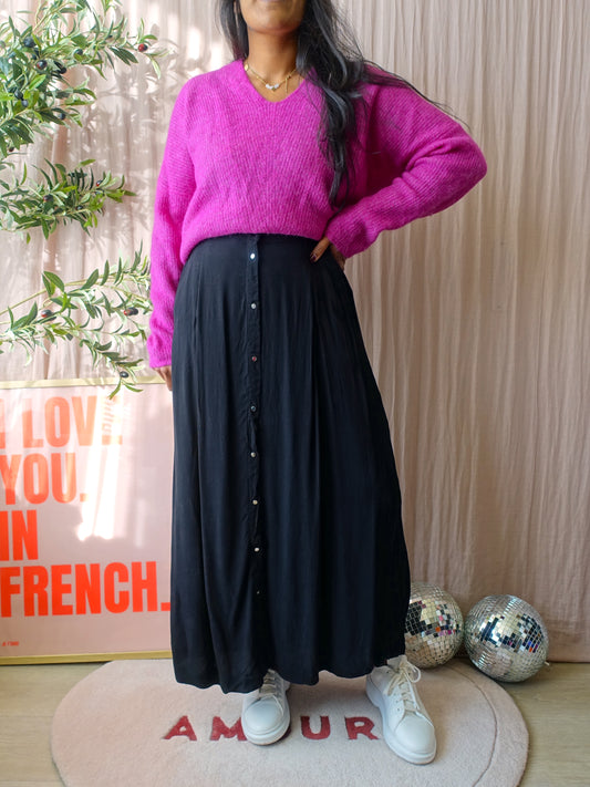 Dante6 soir crepe viscose skirt black