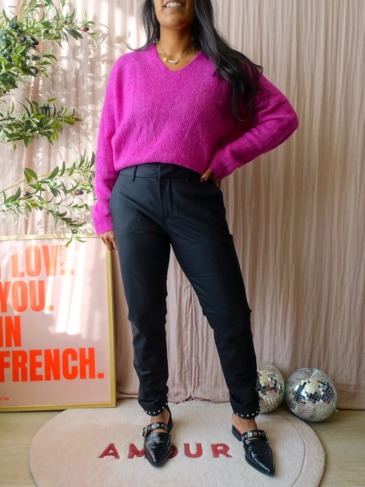 Mos Mosh abbey troks tape pantalon studs zwart