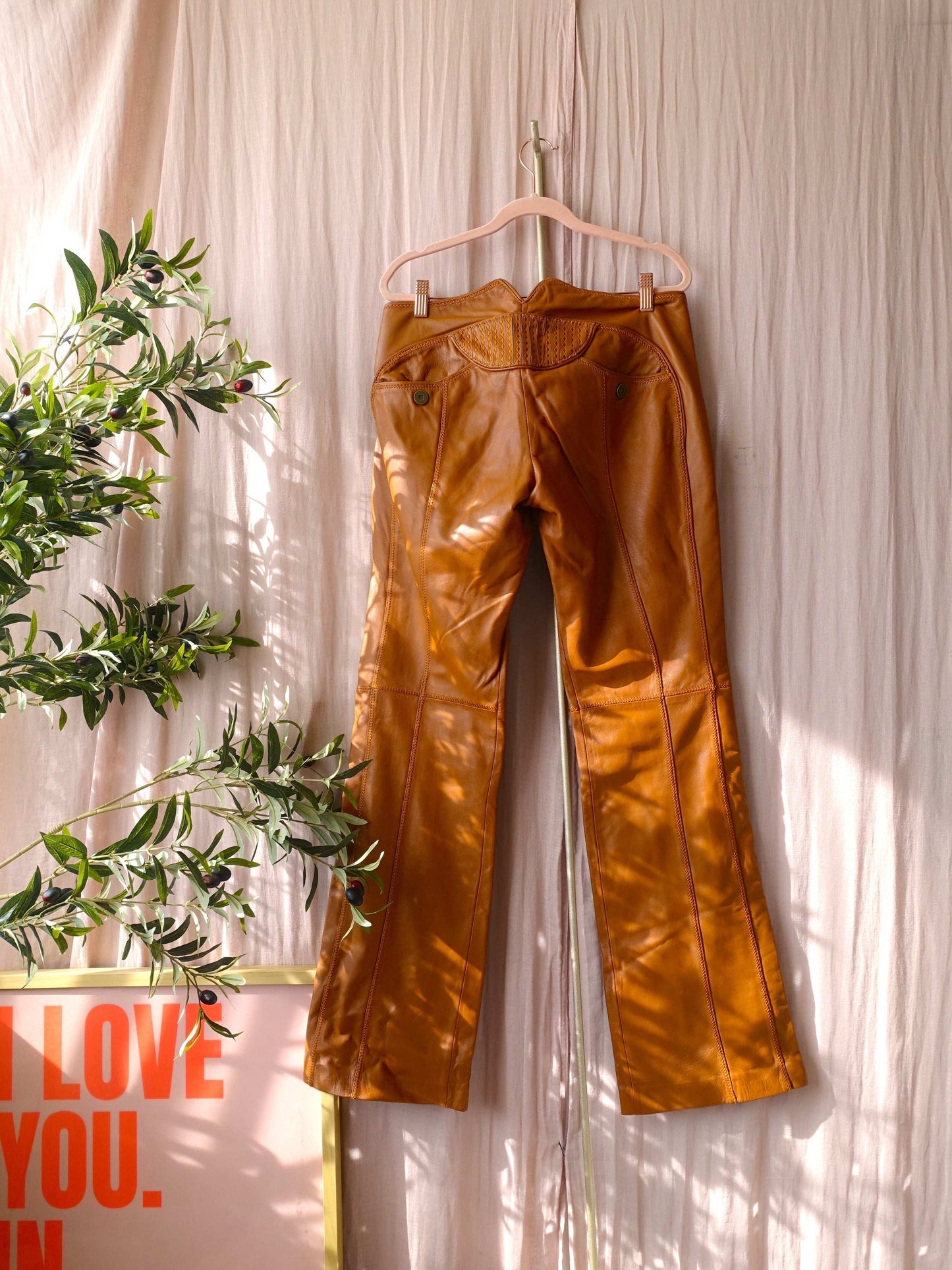 Munthe Plus Simonsen lamslederen broek cognac