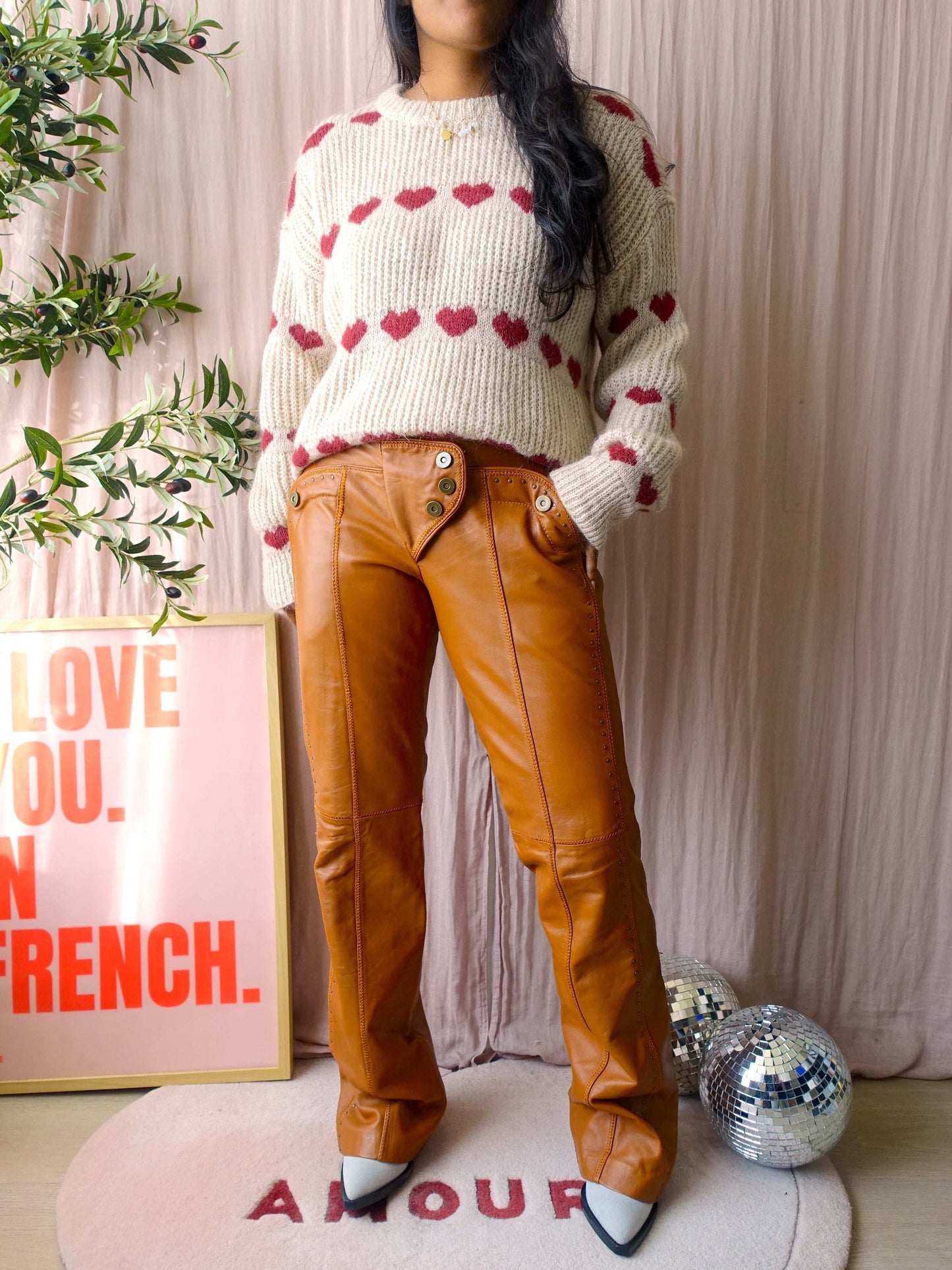 Munthe Plus Simonsen lamslederen broek cognac