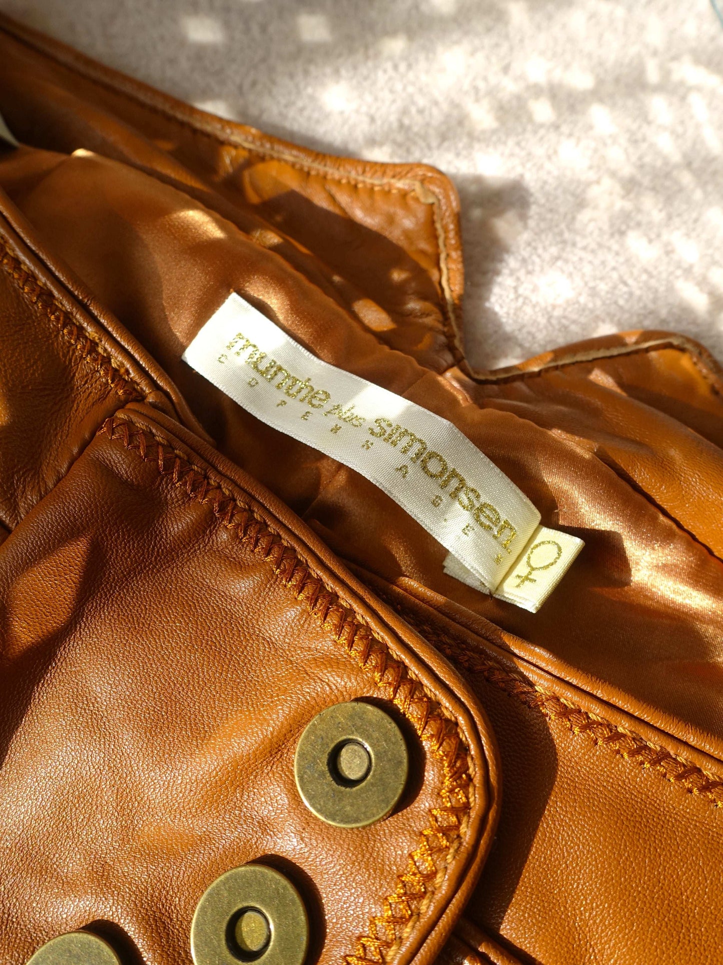 Munthe Plus Simonsen lamslederen broek cognac