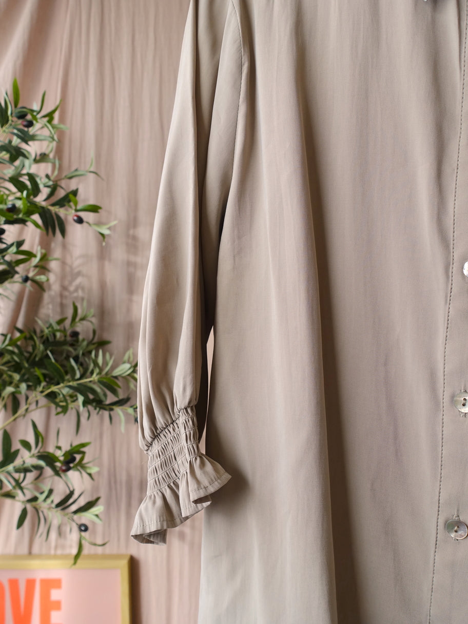 My Essential Wardrobe franco smock shirt oatmeal