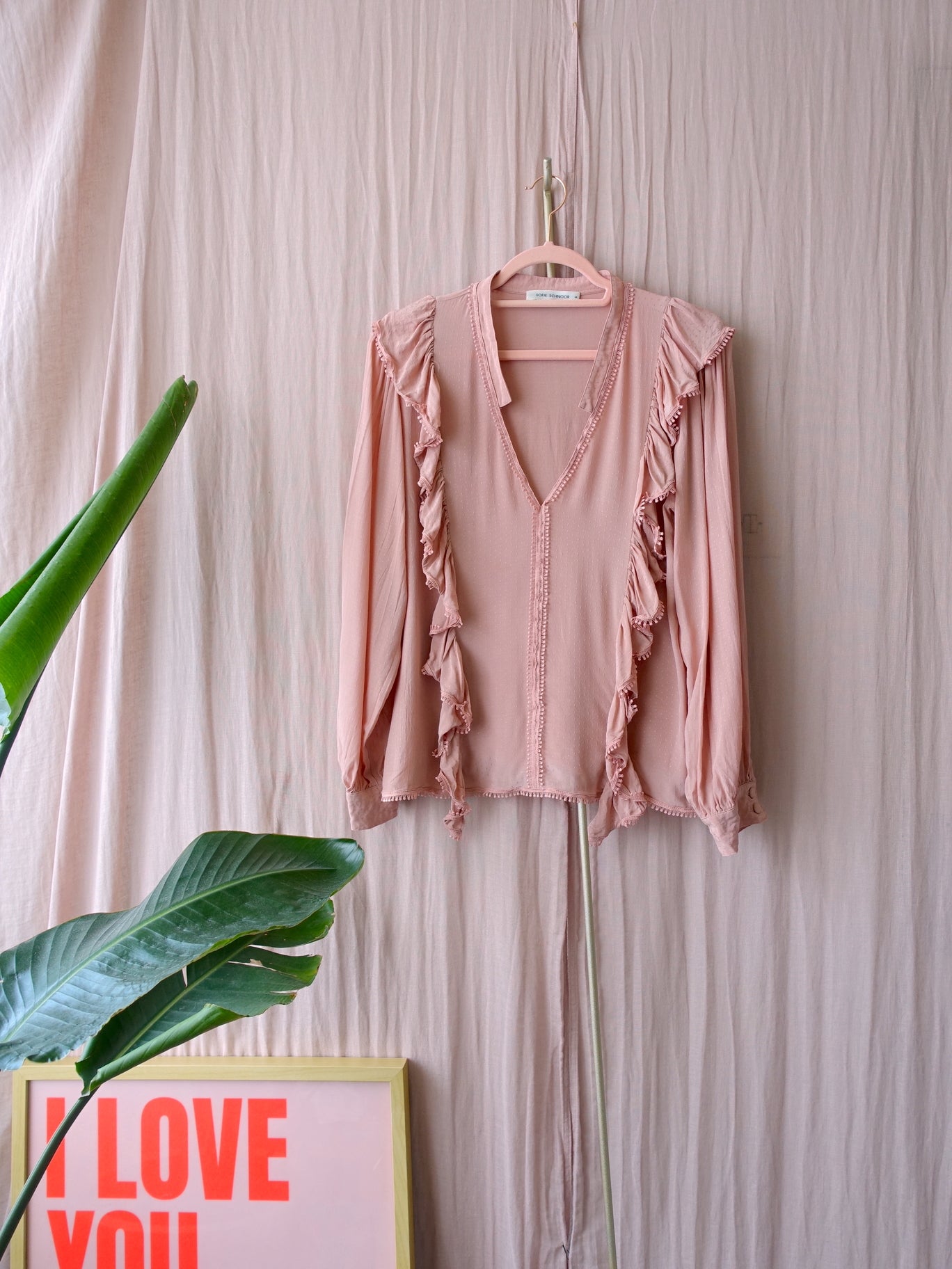 Sofie Schnoor the boho ruffle top quartz pink