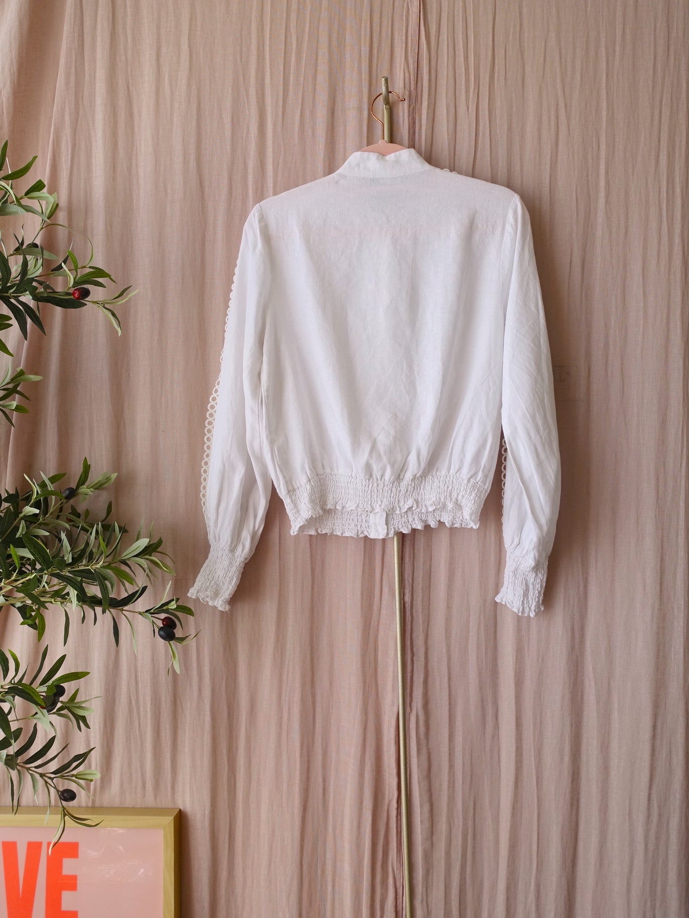 NIKKIE x Kate Moss linnen boho blouse wit