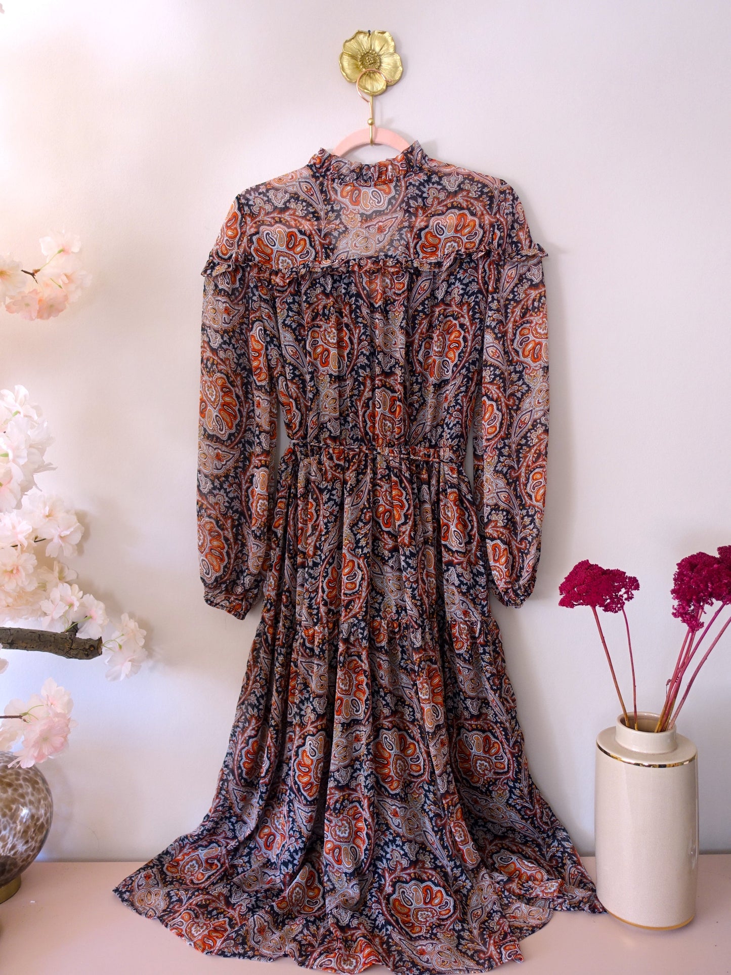 Naf Naf midi paisley bohemian jurk