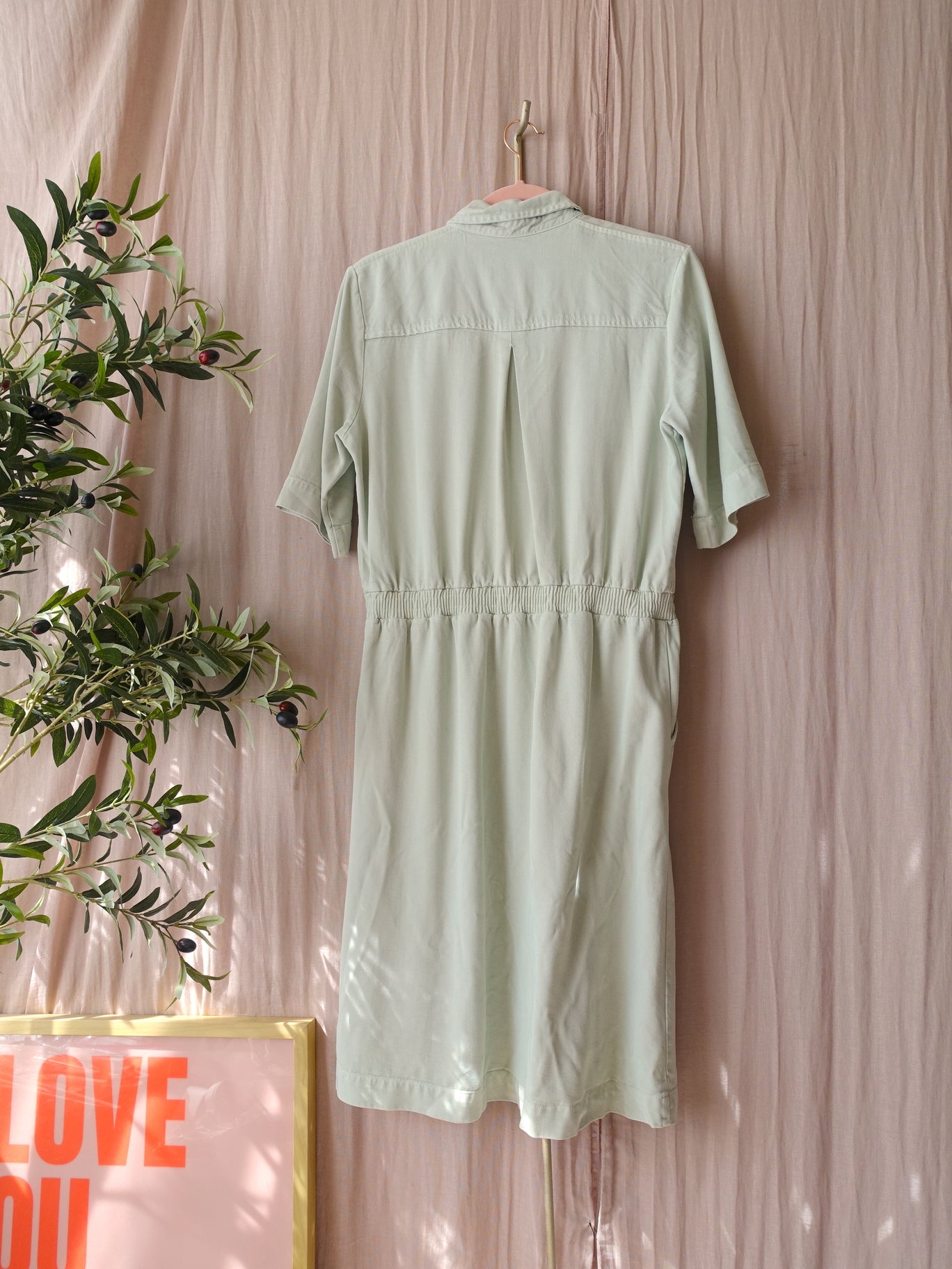 Nathalie Vleeschouwer tencel midi jurk pastel green