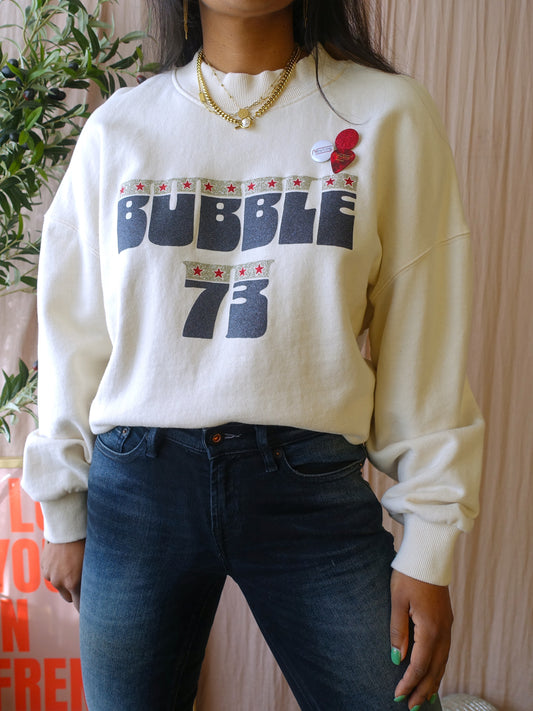 Newtone Porter bubble sweater ecru