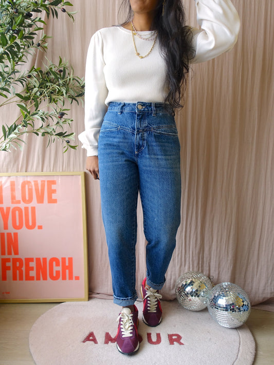 Closed Pedal Pusher high waist jeans dark indigo