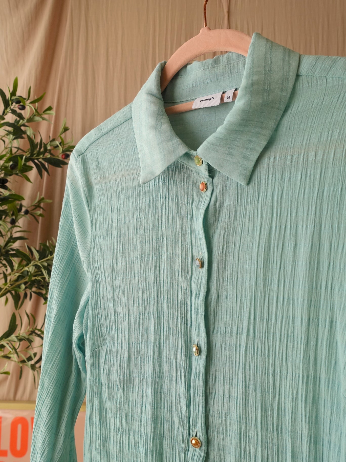 Nümph darva crinkle blouse ether