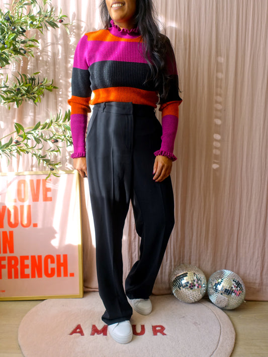 Nümph lurex knitted ruches pullover