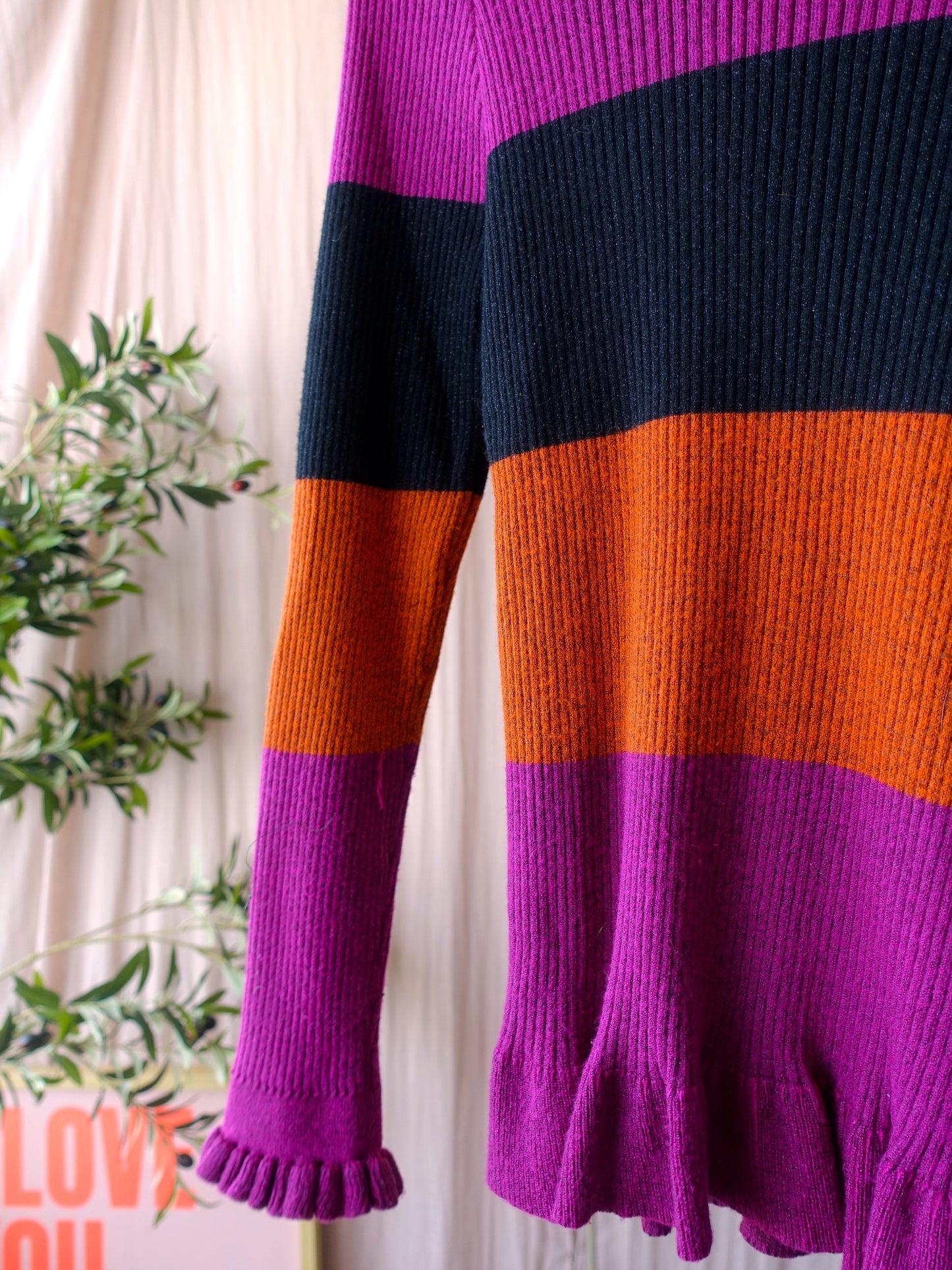 Nümph lurex knitted ruches pullover