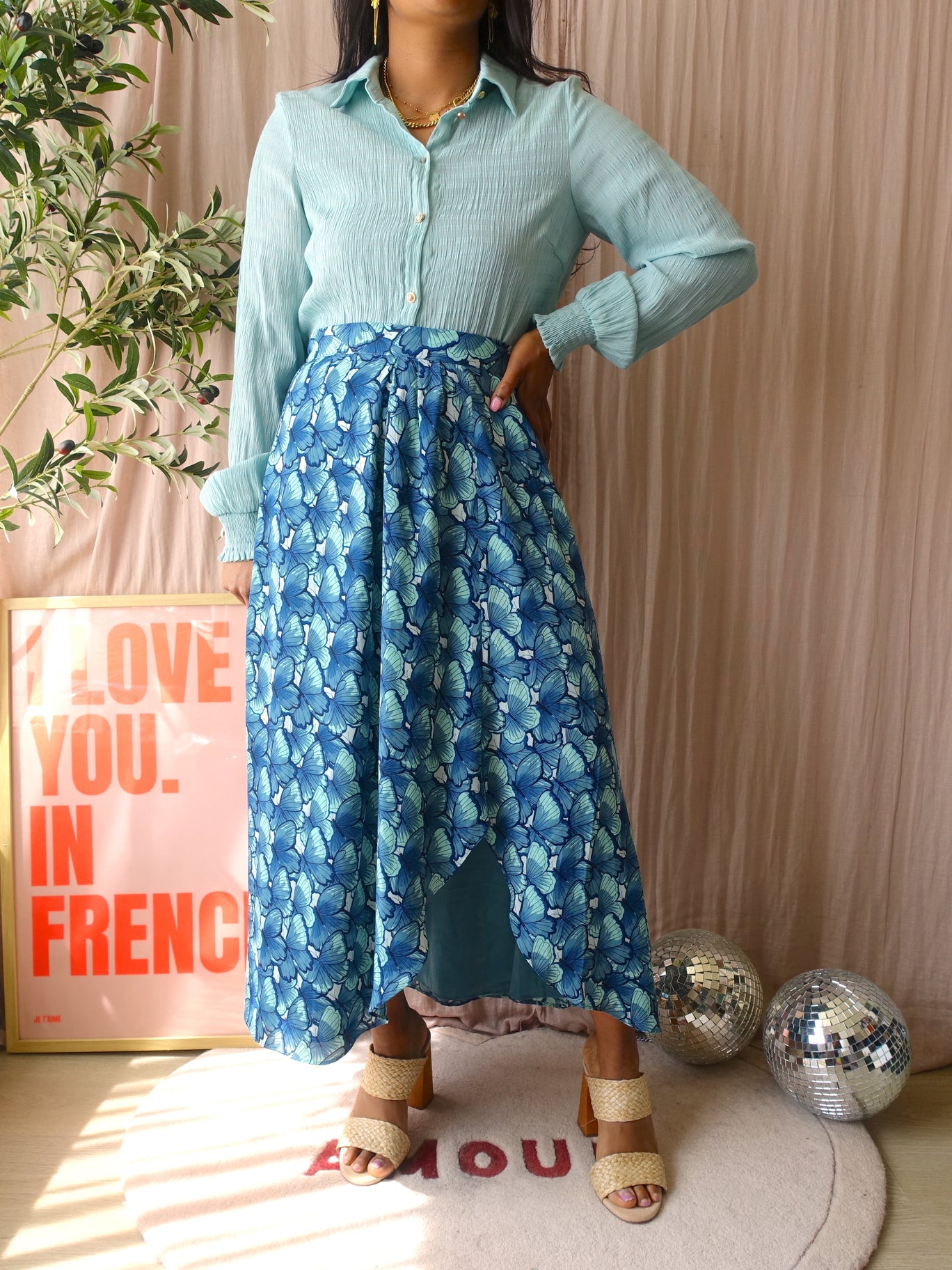 Nümph darva crinkle blouse ether