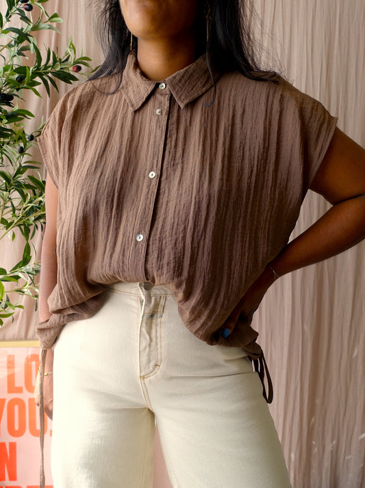 OPUS fadri ecovero™ viscose blouse cacoa