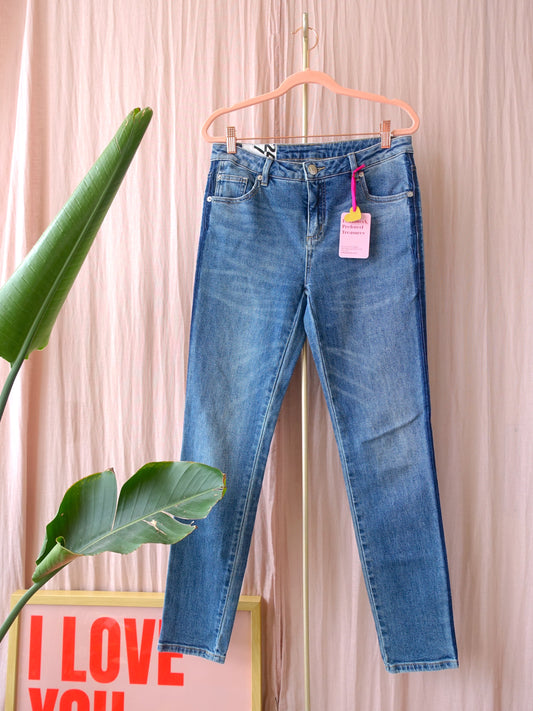 Opus evita skinny mid waist jeans washed