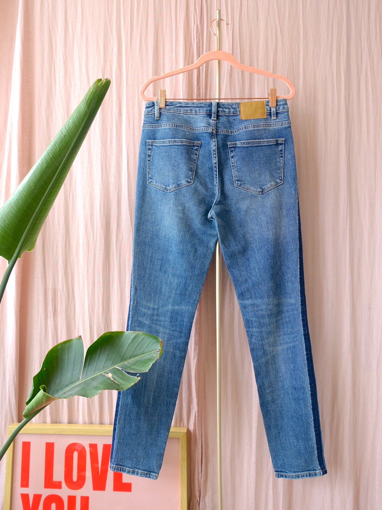Opus evita skinny mid waist jeans washed