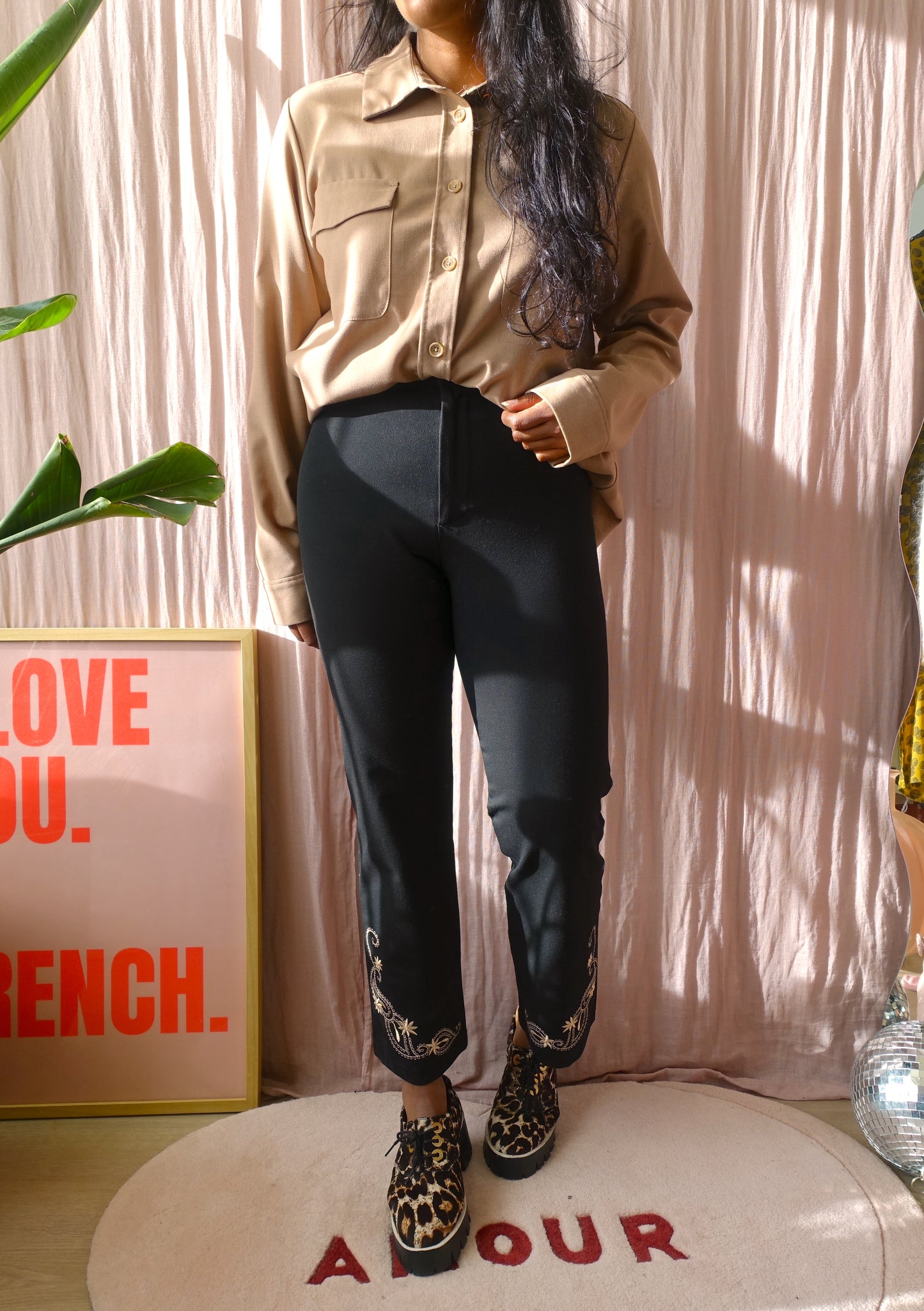 Opus oversized natural shirt beige