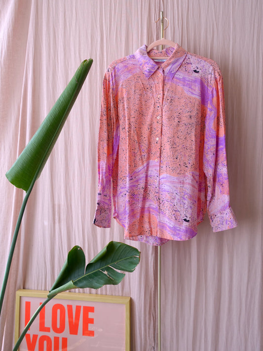 &Other Stories marble print blouse