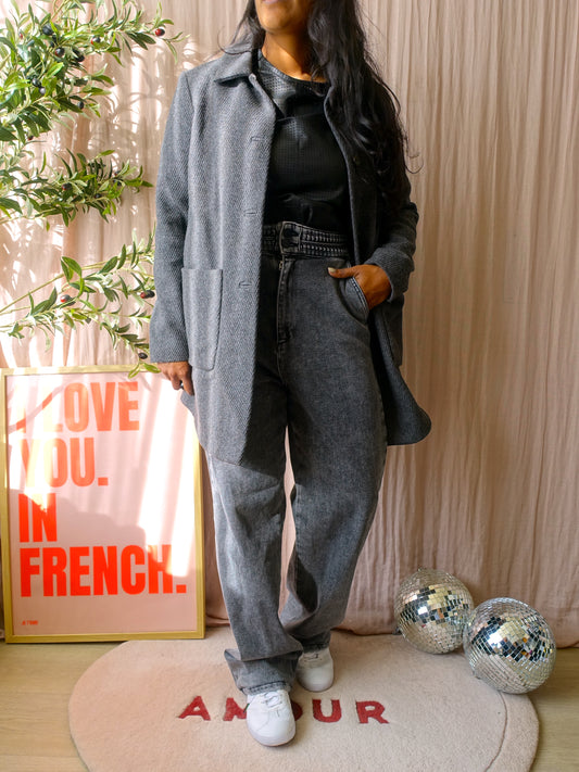 Paul & Joe sister wool coat charcoal grey