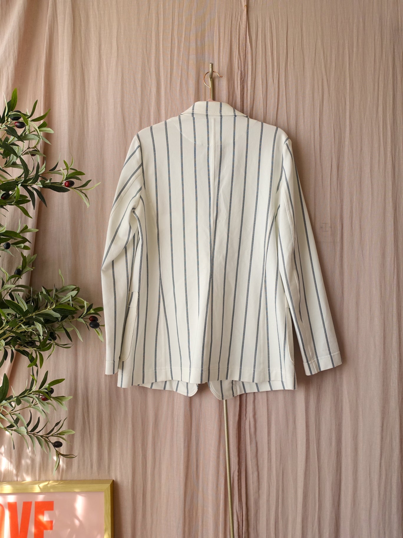 Pennyblack punto jersey pinstripe blazer ecru