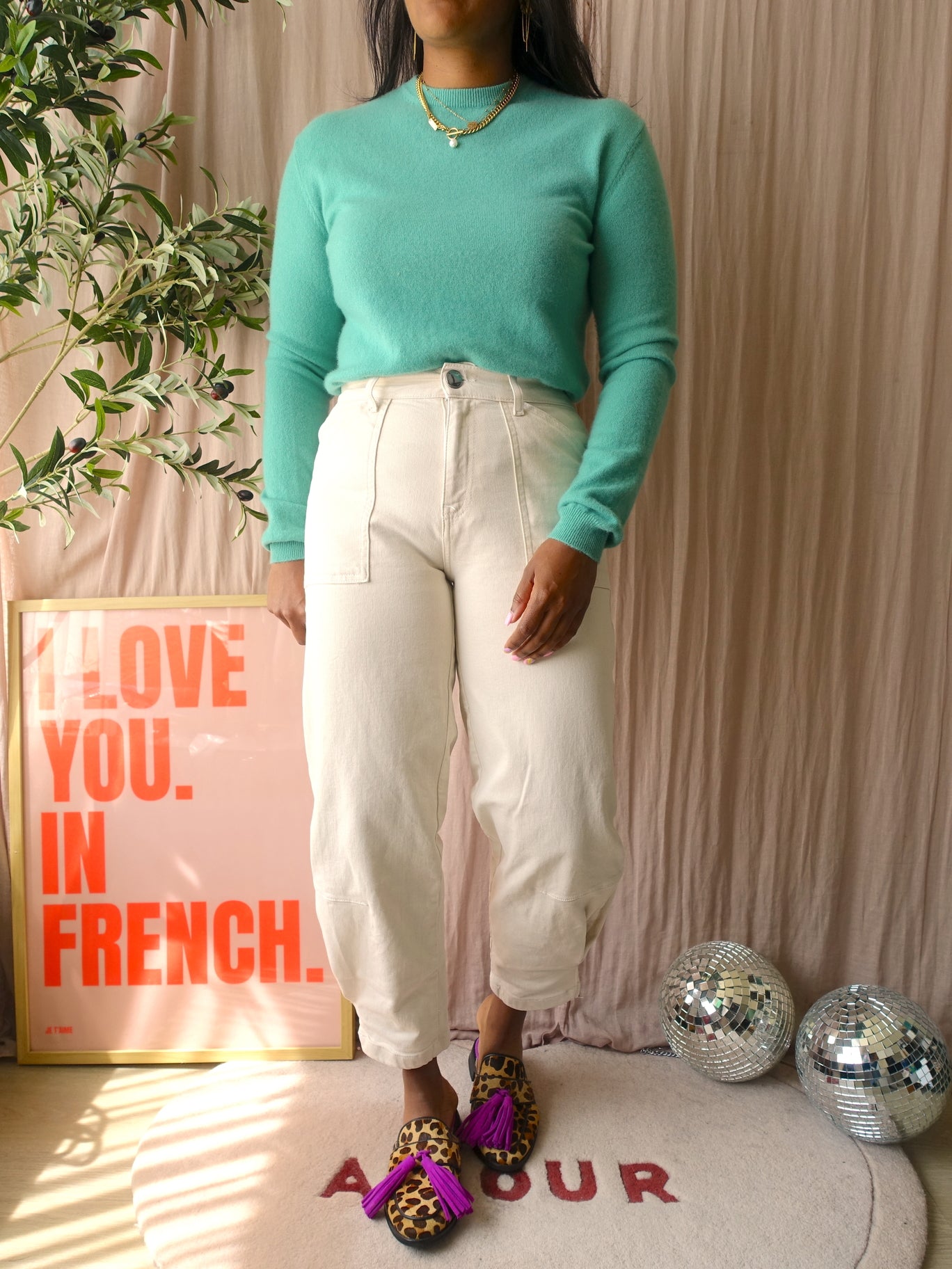 People's Republic Of Cashmere women's fitted roundneck spearmint