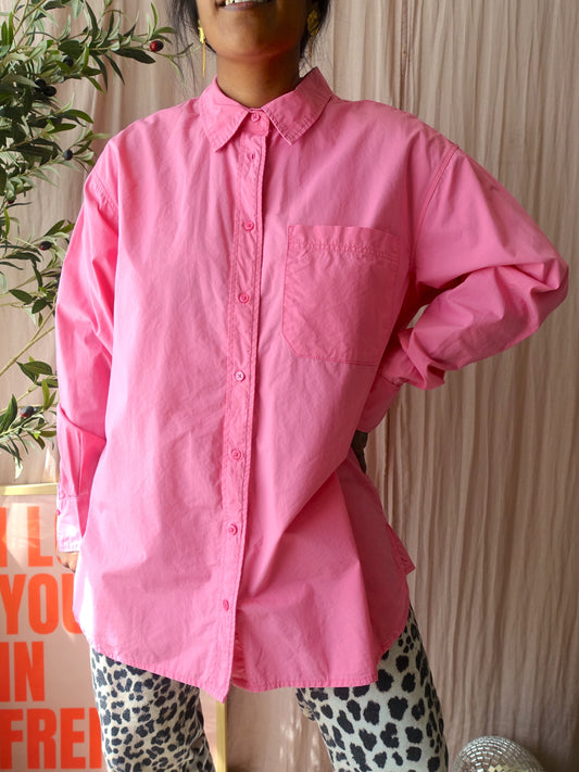 Peppercorn oversized crispy shirt cotton candy