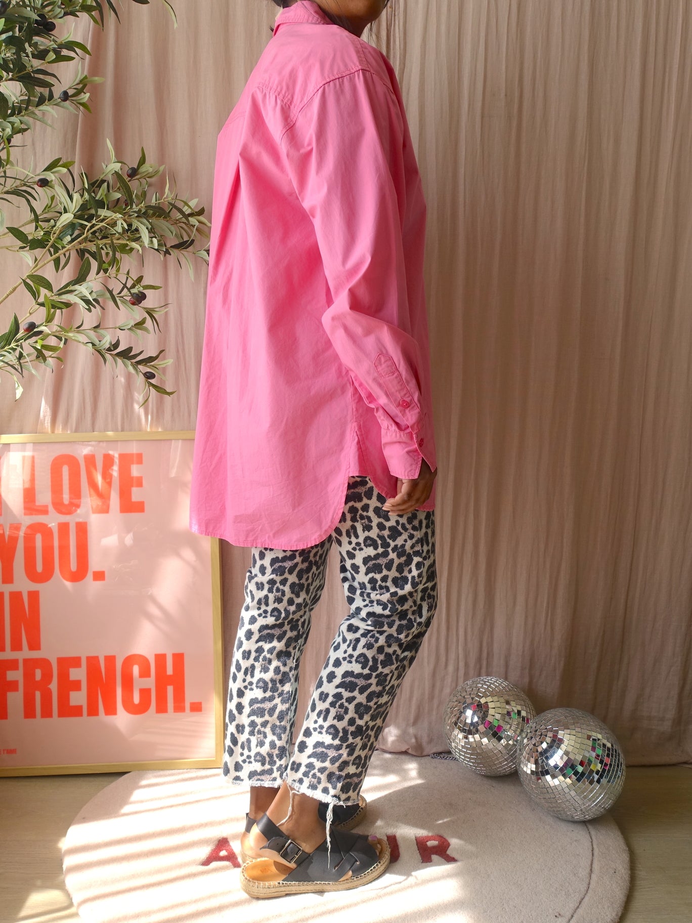 Peppercorn oversized crispy shirt cotton candy