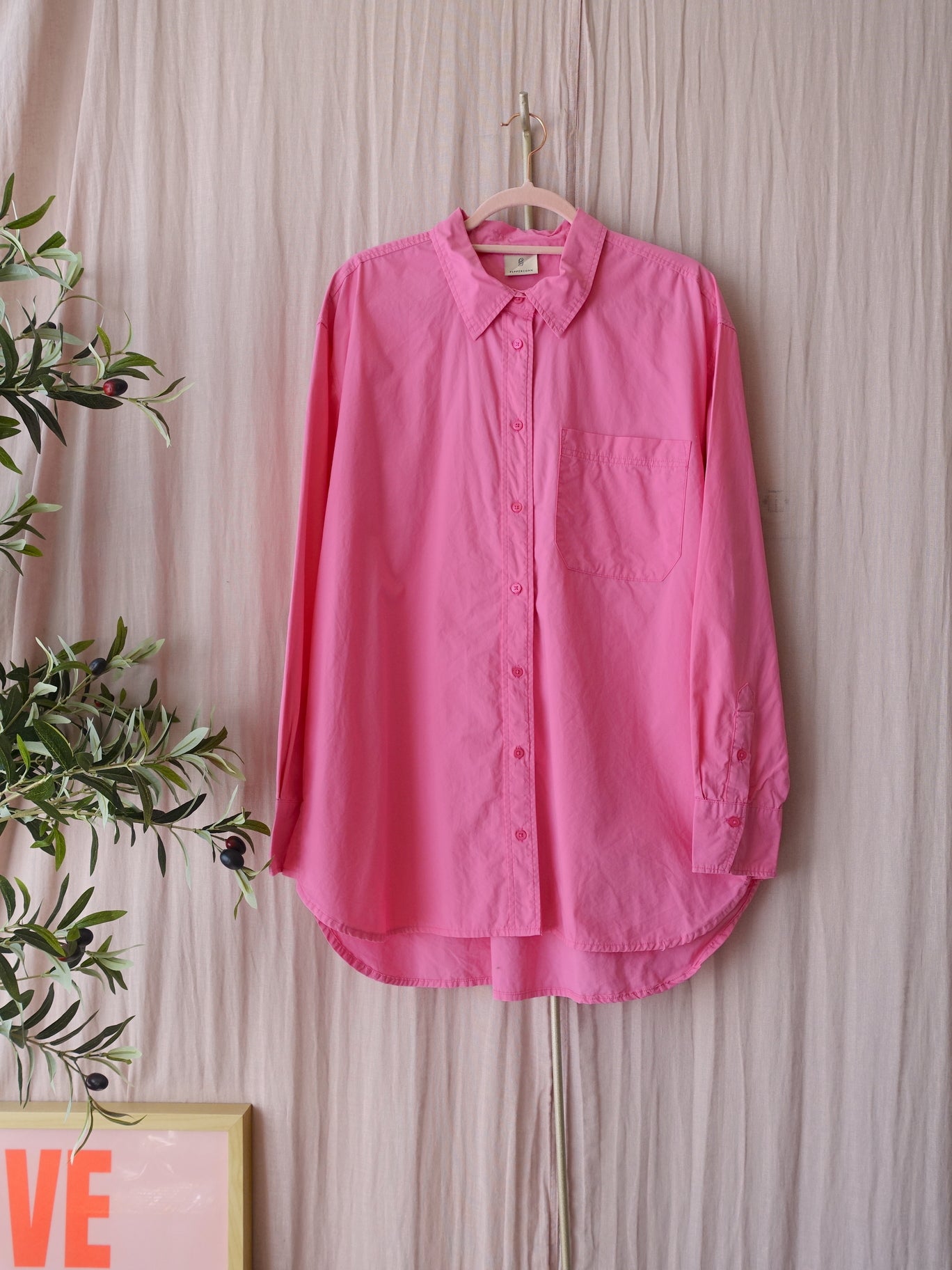 Peppercorn oversized crispy shirt cotton candy