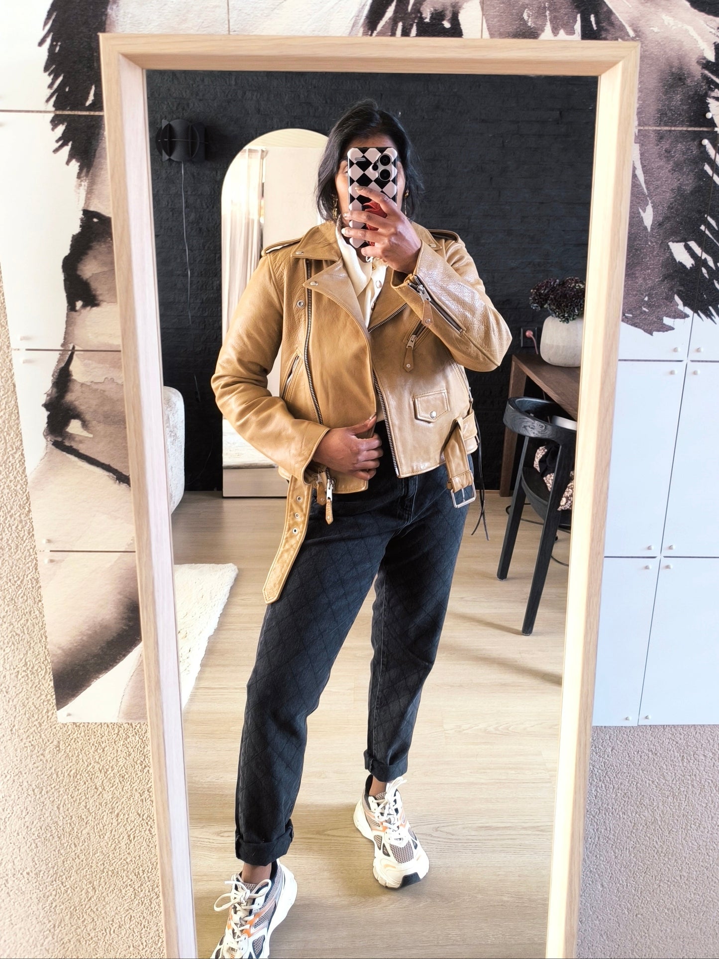 AllSaints 100% buffalo leather biker jacket