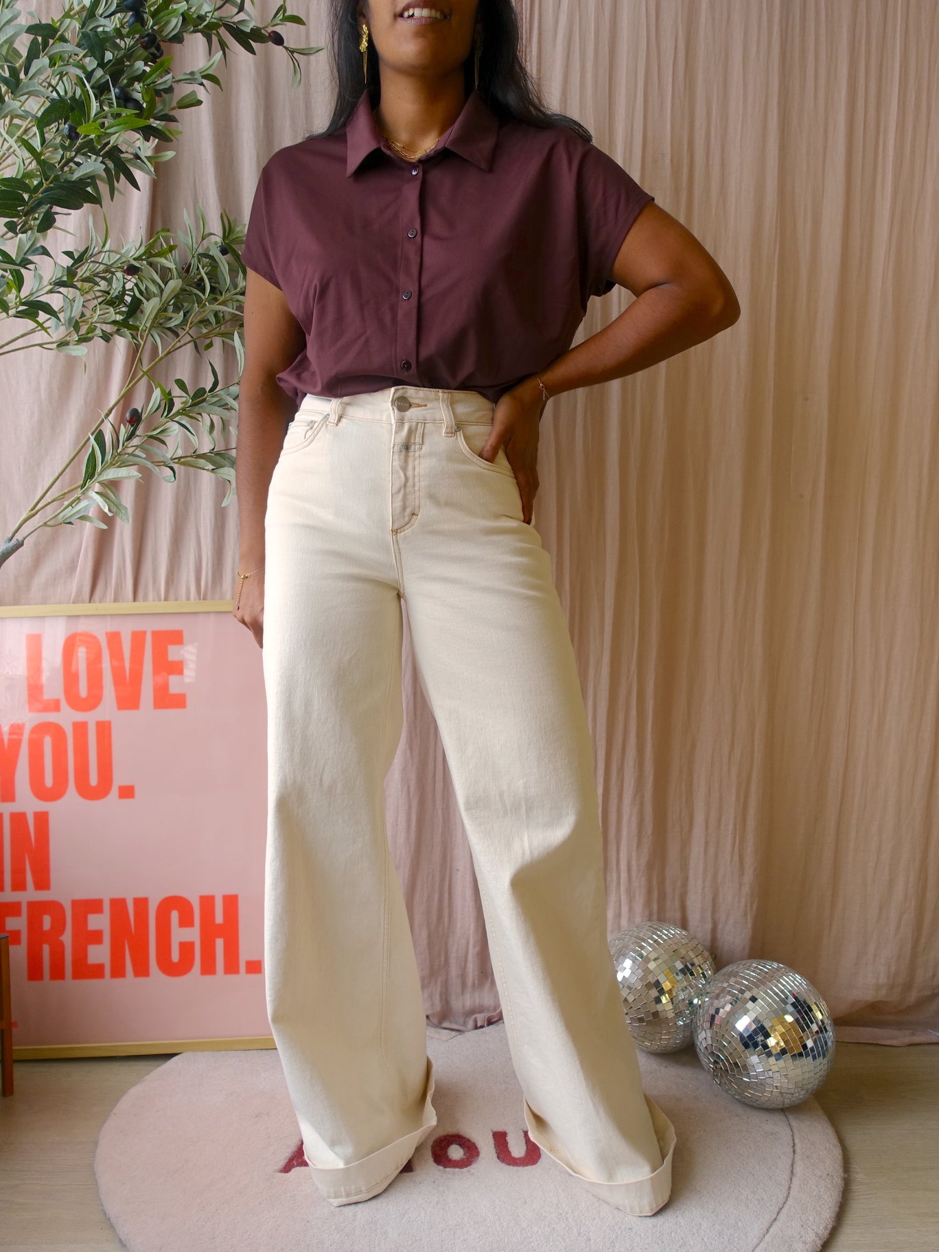 Plein Publique la delon travel quality shirt chocolate brown