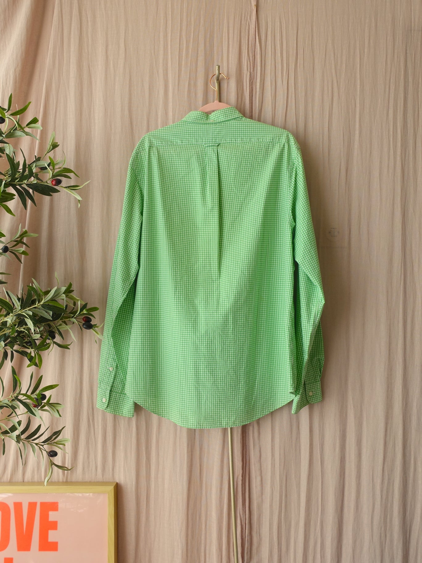 Ralph Lauren checkered cotton shirt green flash