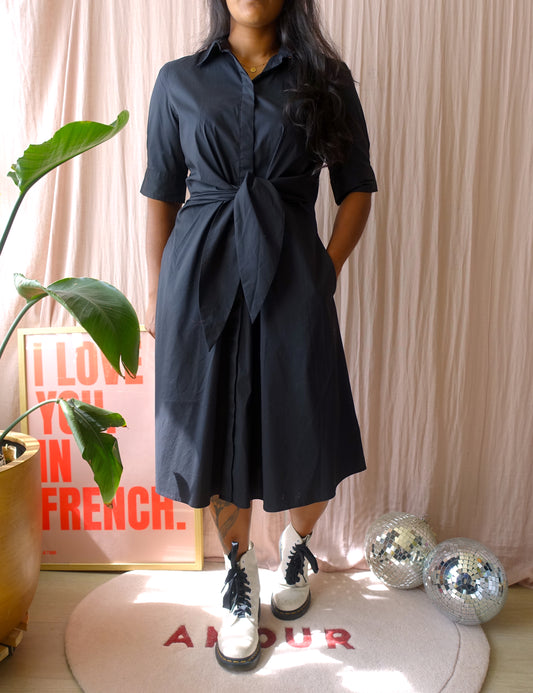 Lauren Ralph Lauren cotton & stretch shirt dress black