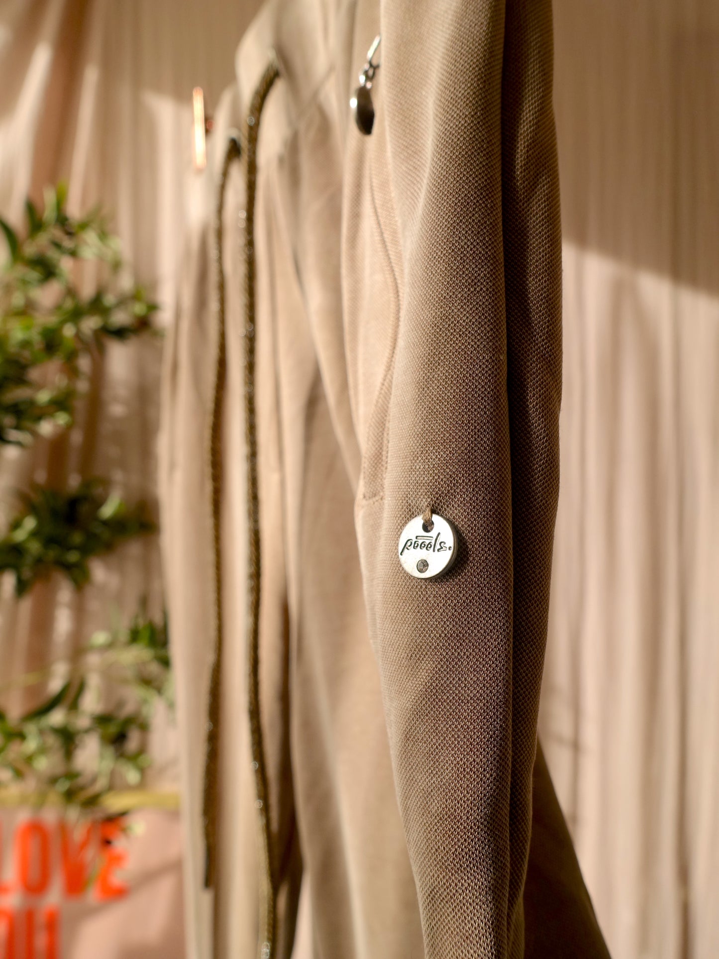 Poools modal tapered pants taupe