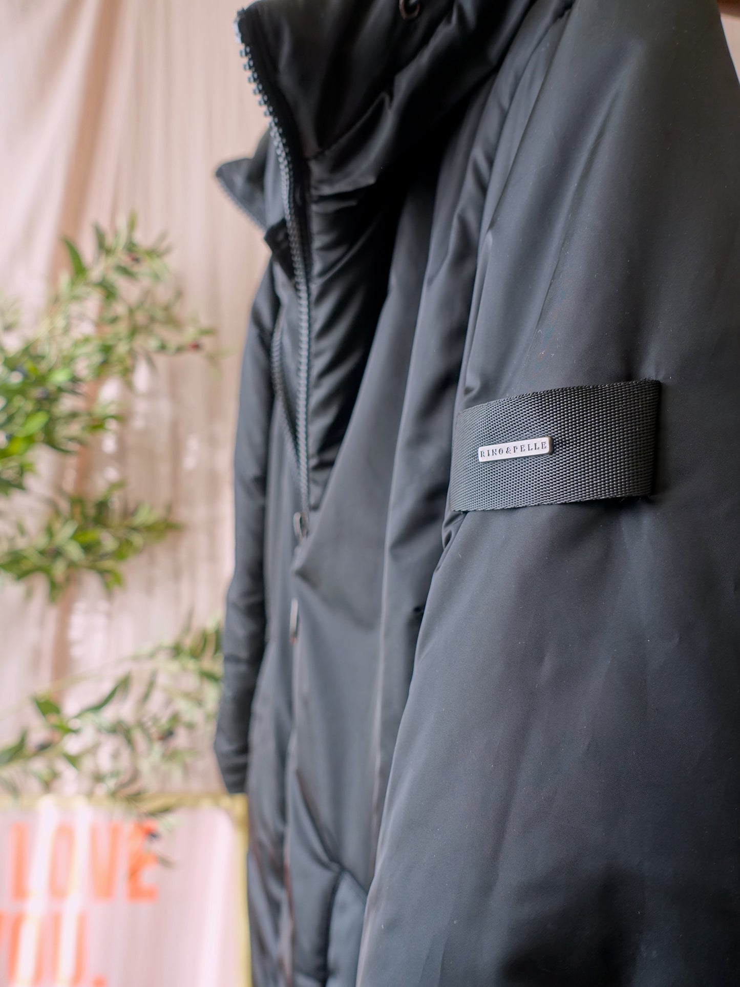 Rino & Pelle hooded midi jacket jet black