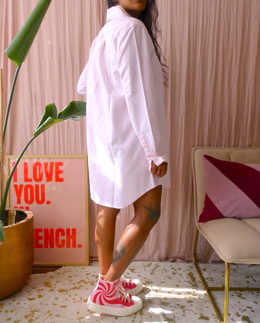 Ralph Lauren oversized shirt dress ruches