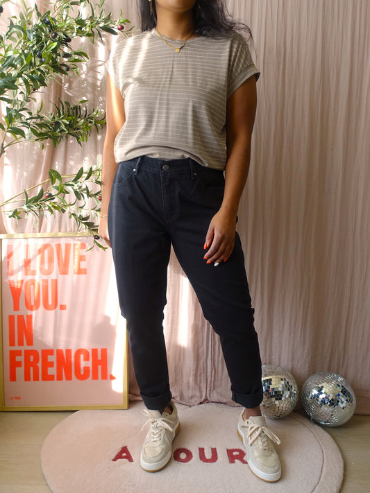 Repeat Cashmere classic lurex striped tee