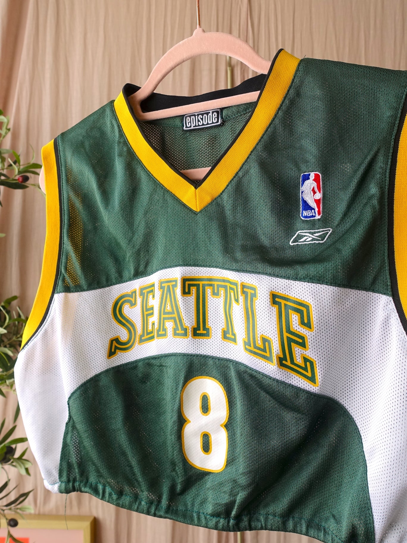 Vintage cropped Seattle Supersonics top emerald
