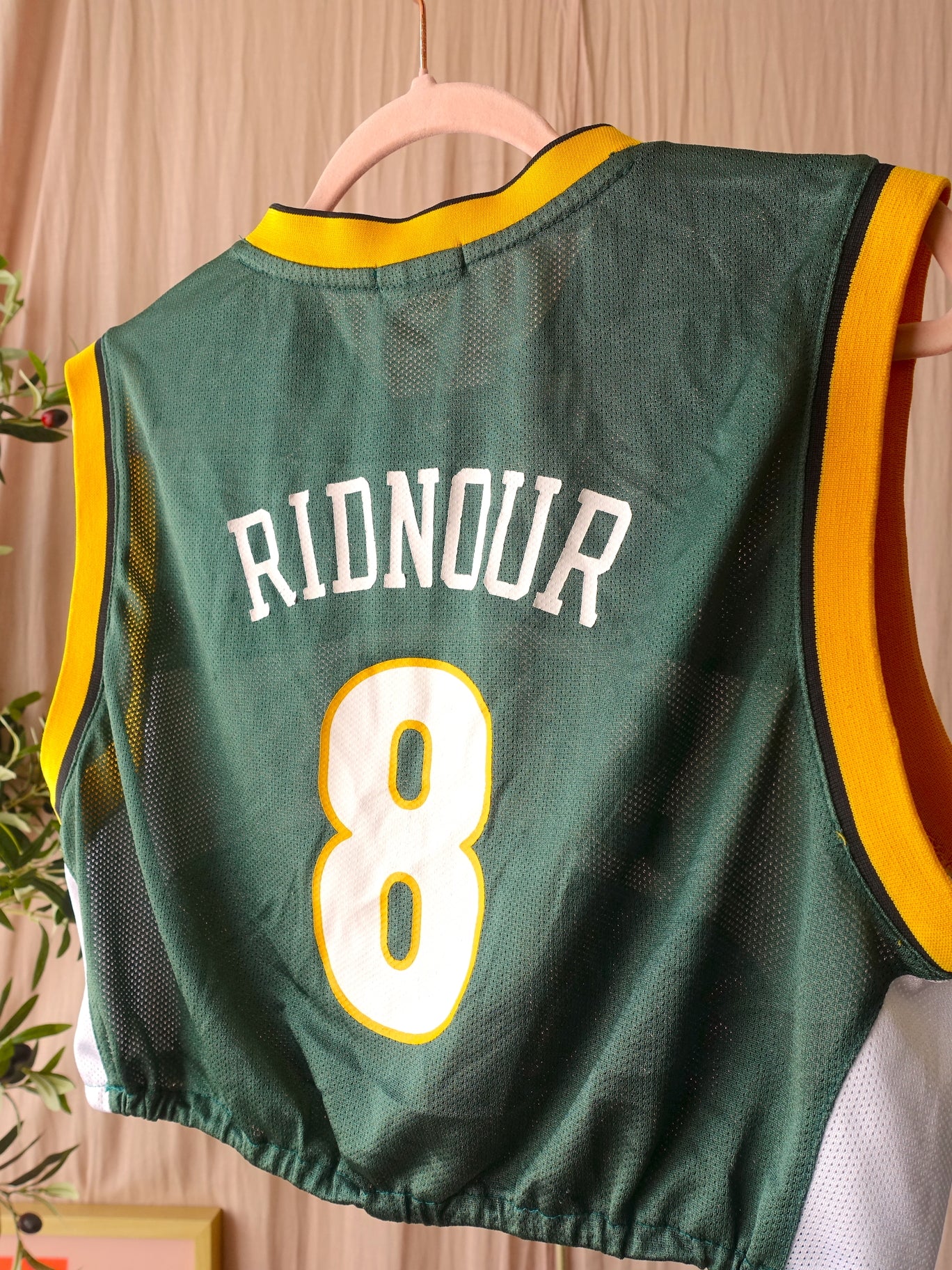 Vintage cropped Seattle Supersonics top emerald