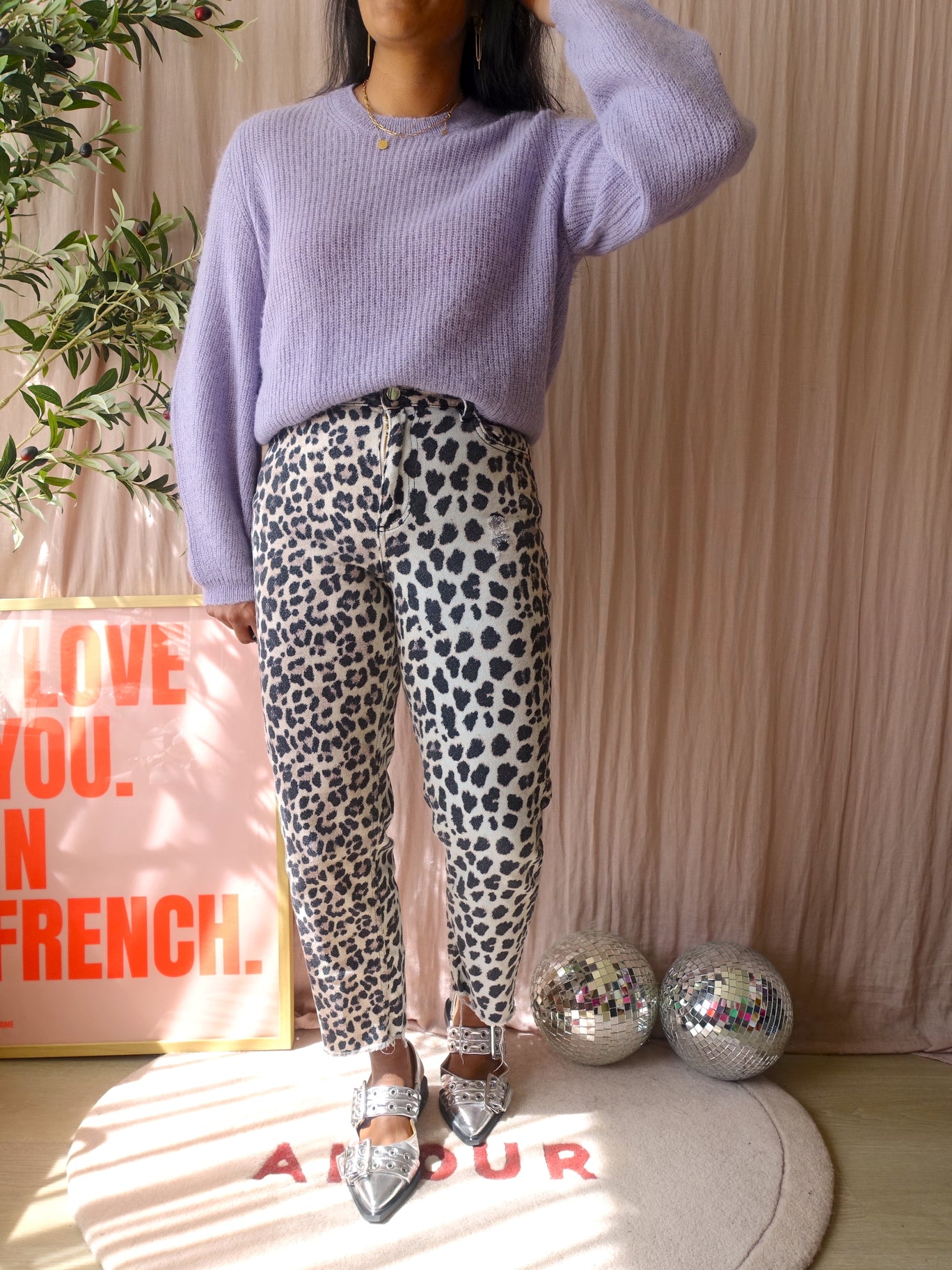 Riani luxury alpaca & mohairmix knit dusty lavender