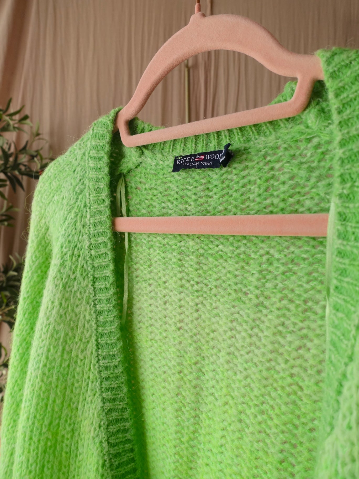 River Woods alpacamix ombre knit cardigan green flash