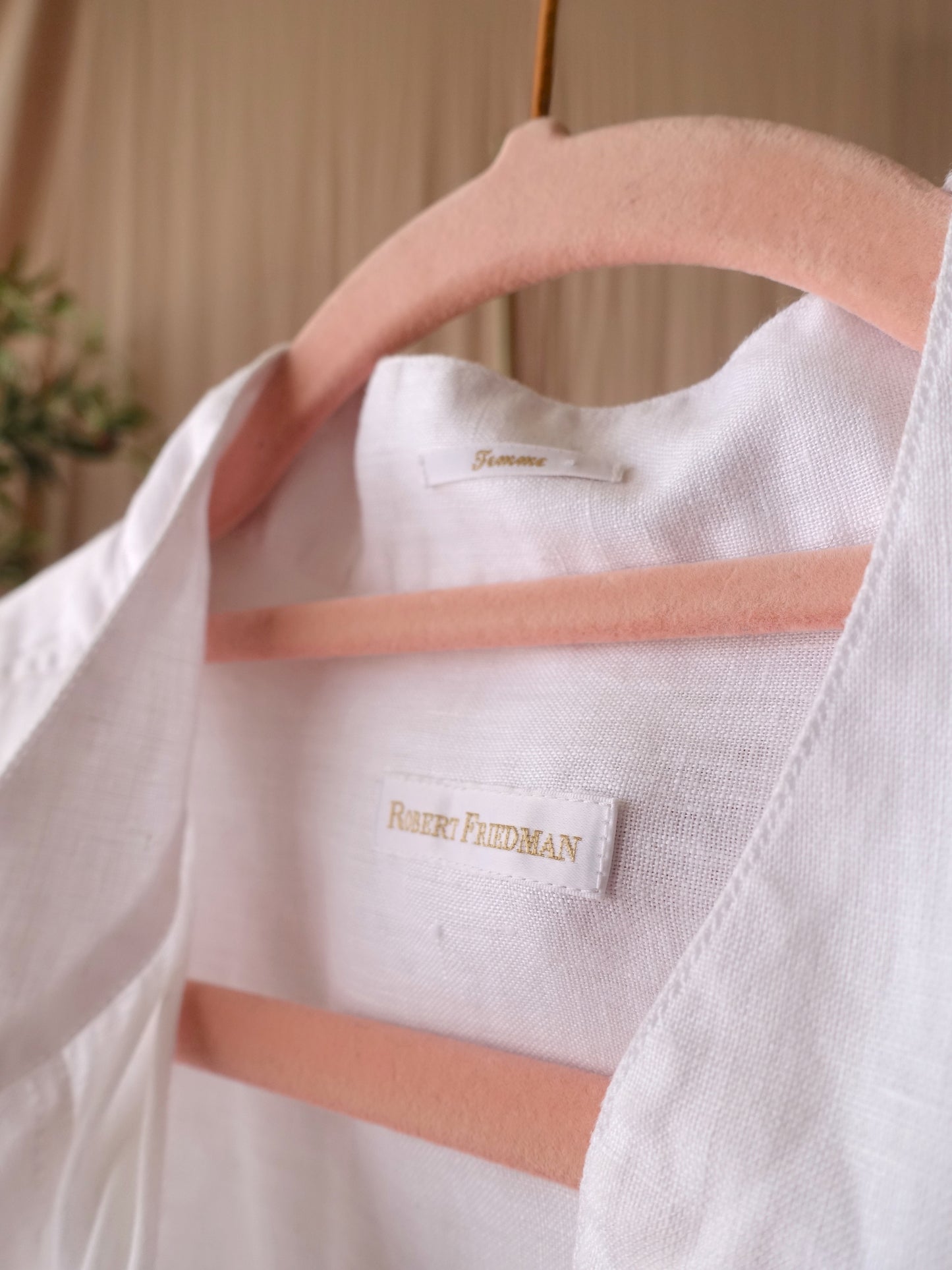 Robert Friedman Natil luxe linnen blouse wit