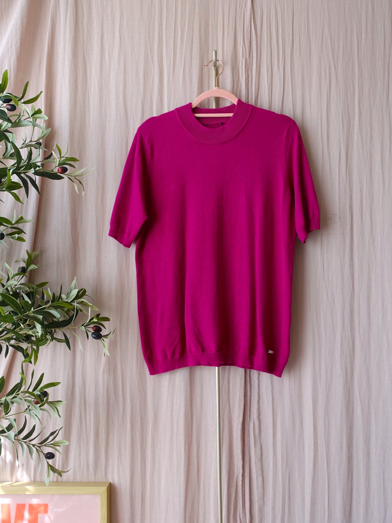 Roberto Sarto fine knit tee magenta