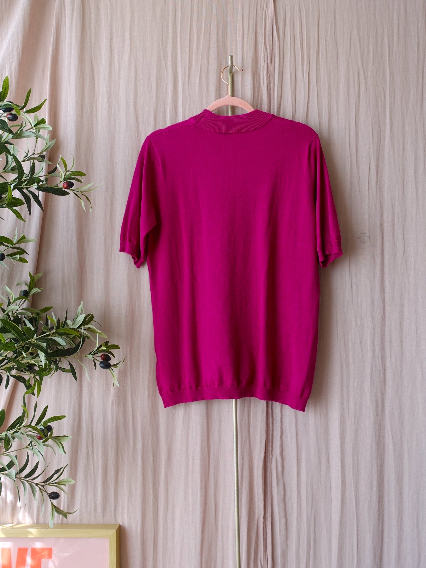 Roberto Sarto fine knit tee magenta