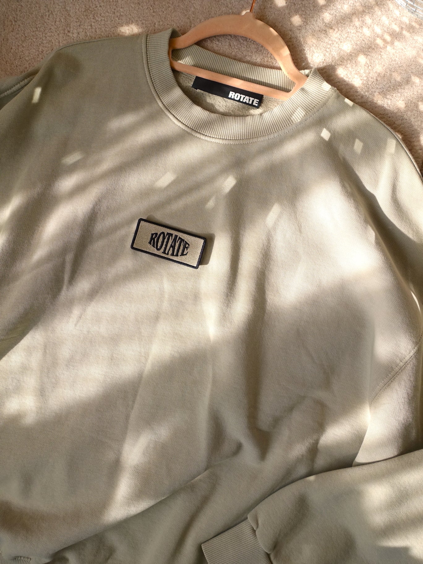 ROTATE Birger Christensen oyster grey enzyme sweater backprint