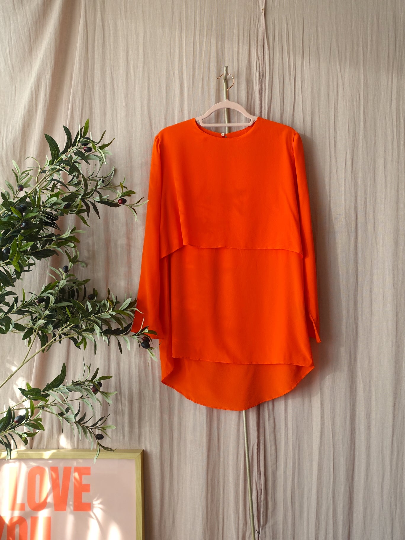Studio Ruig silk top tony tangerine tango